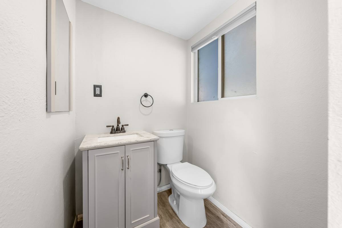 Pool house half bath with vanity